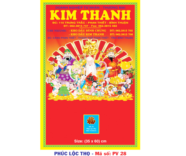 MS : PV 28 - Phúc Lộc Thọ (35x60)