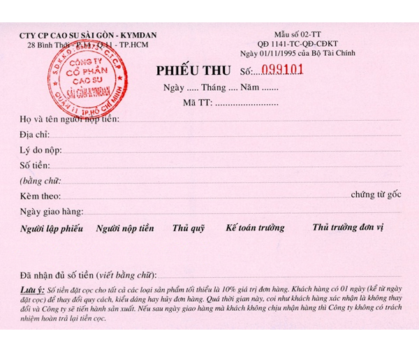 Phiếu thu chi 02